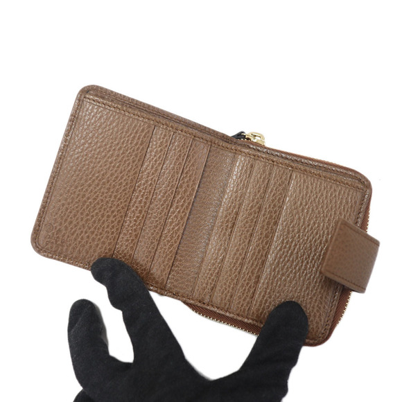 Gucci Compact Bifold Wallet GG Canvas Brown - Picture 8 of 8